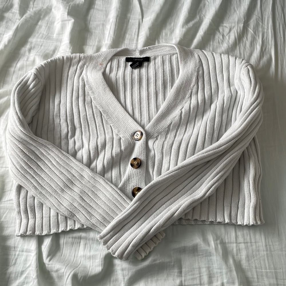 White sweater/cardigan